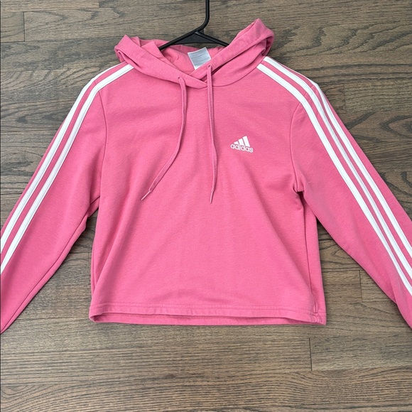 adidas Sweaters - Adidas Pink Pullover with White Accents